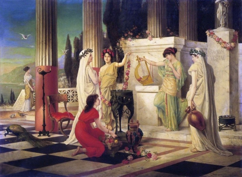 Hestia, la diosa virgen del&nbsp;hogar.