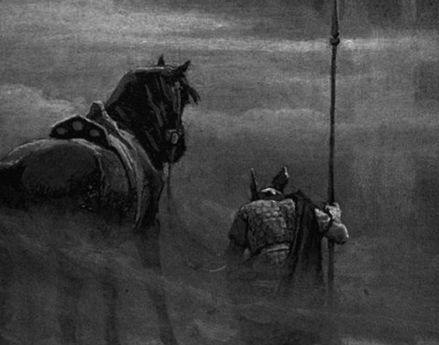 Hermod, mensajero de los dioses.